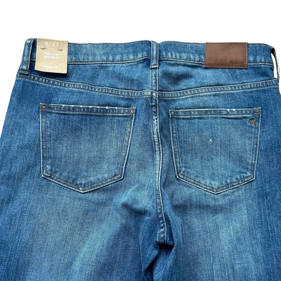 NWT Madewell The Slim Boyjean in Walton Wash size 27 straight leg F2819 mid rise - Picture 4 of 8